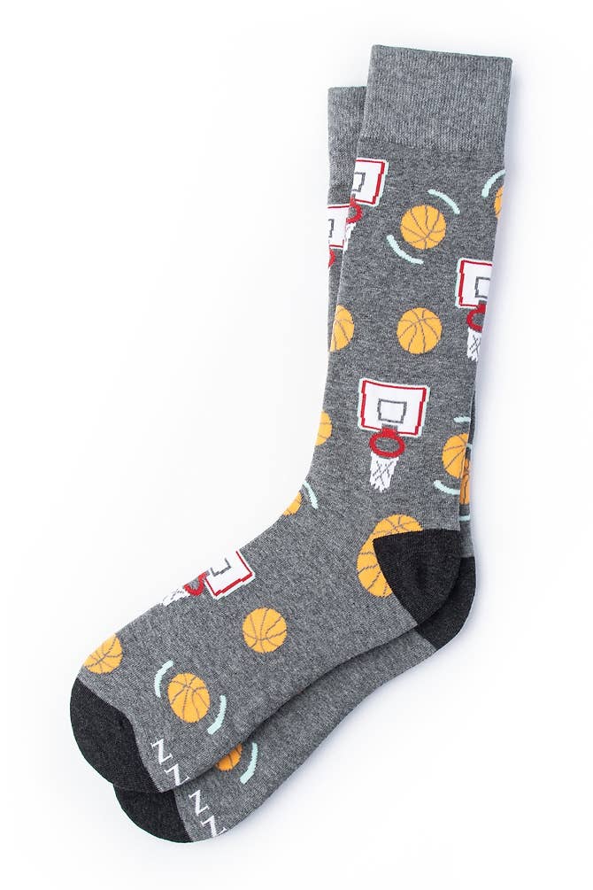Basketball Nothing But Net Sock by Alynn