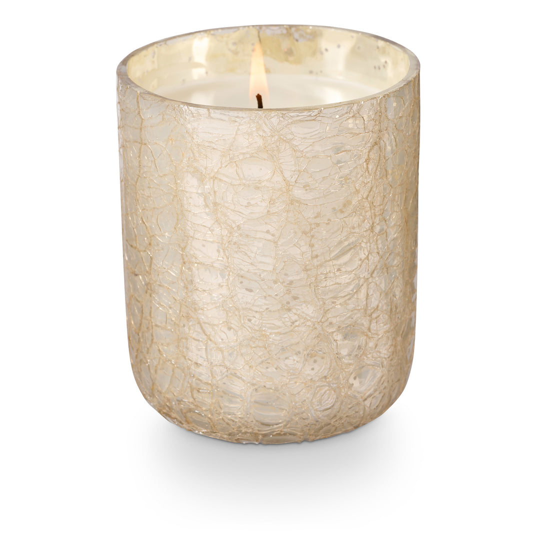 Winter White Small Boxed Crackle Glass Candle, view 5