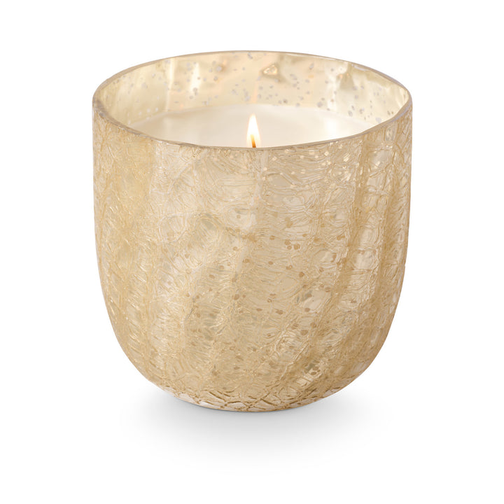 Winter White Large Boxed Crackle Glass Candle, view 4