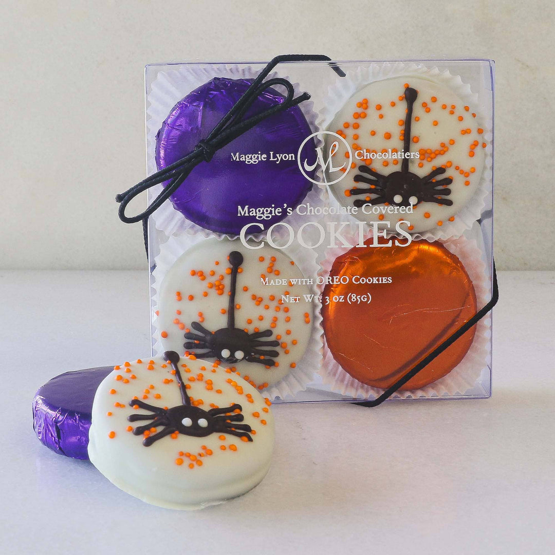 4pc Halloween Chocolate Covered Cookies - Spider - Something Splendid Co.