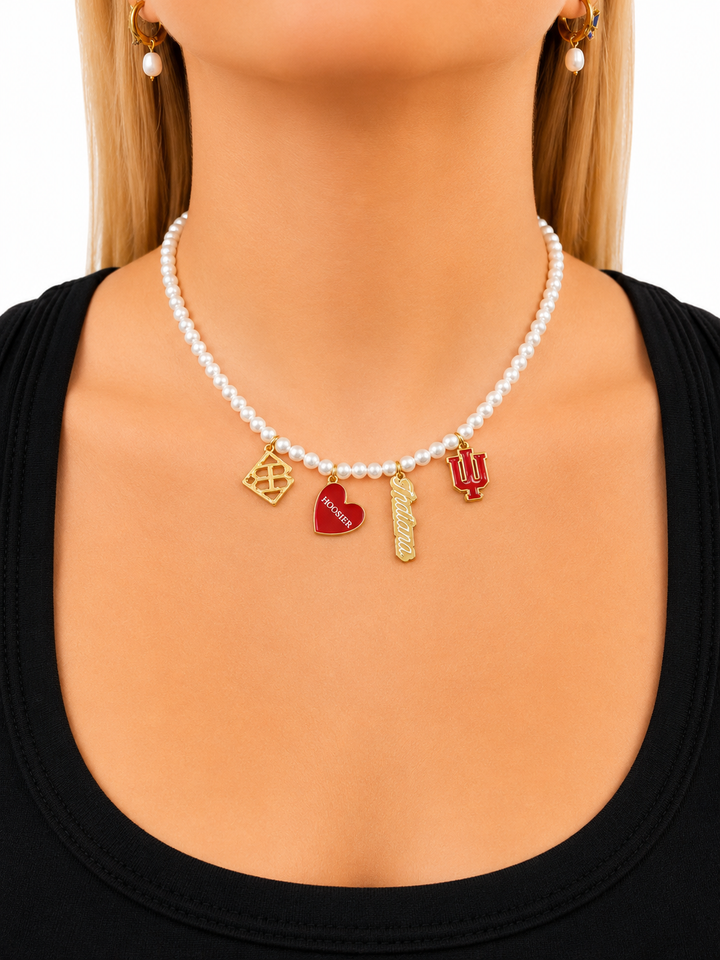 Indiana Pearl Charm Necklace