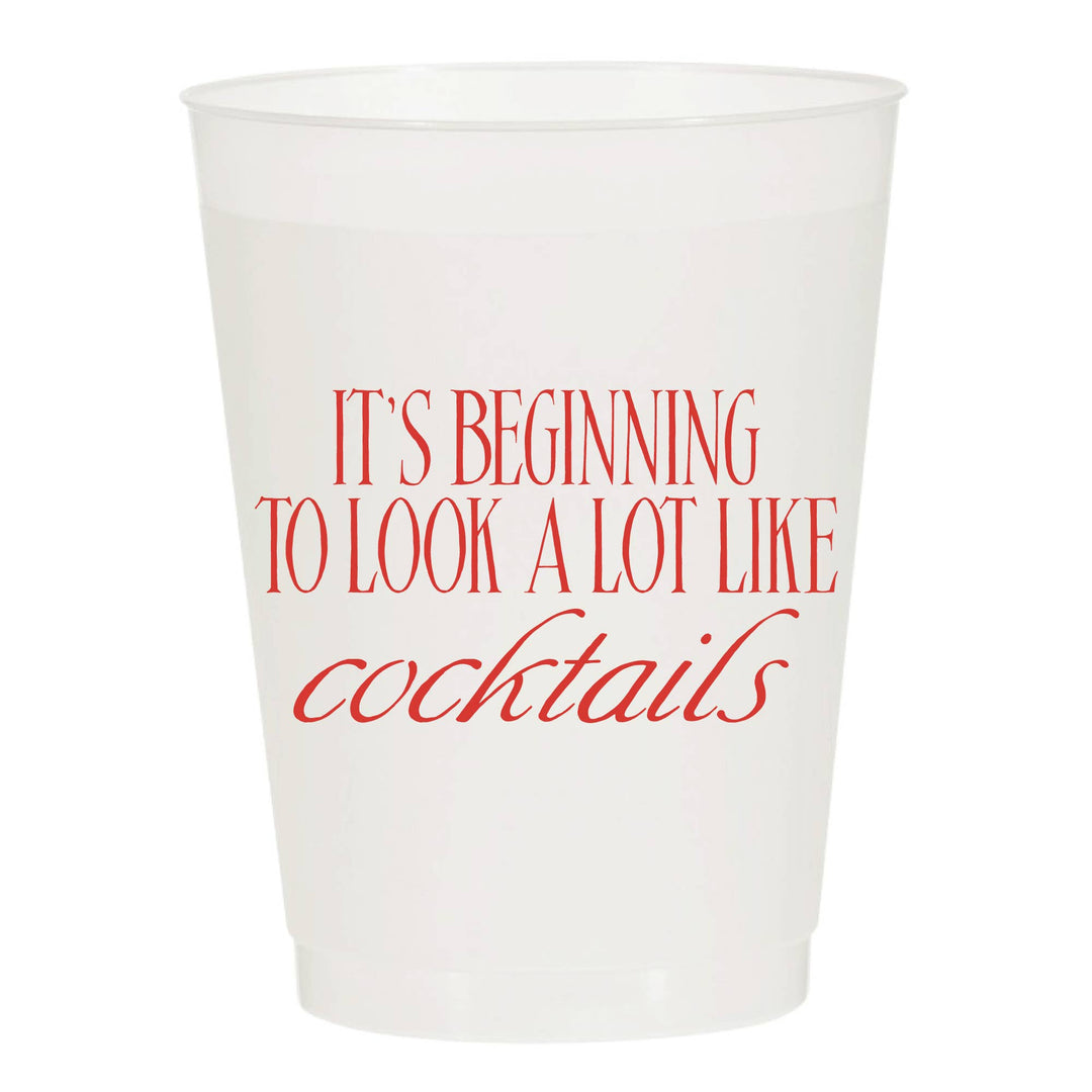 Look Like Cocktails Frosted Cups - Christmas