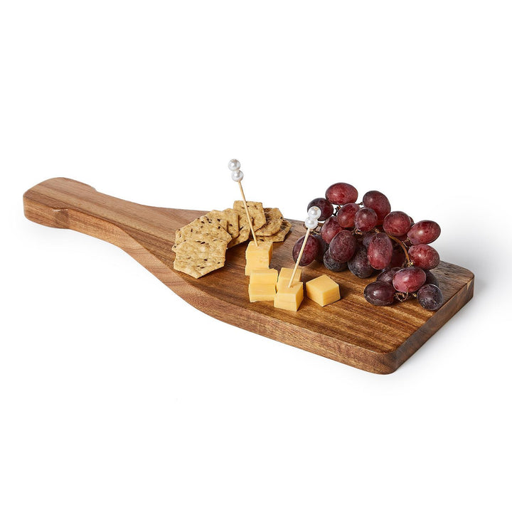Champagne Bottle Serving Board with 20 Pearl Picks