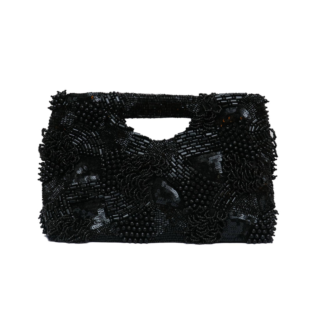 Black lux cut out handle bag COH 1874 - Black