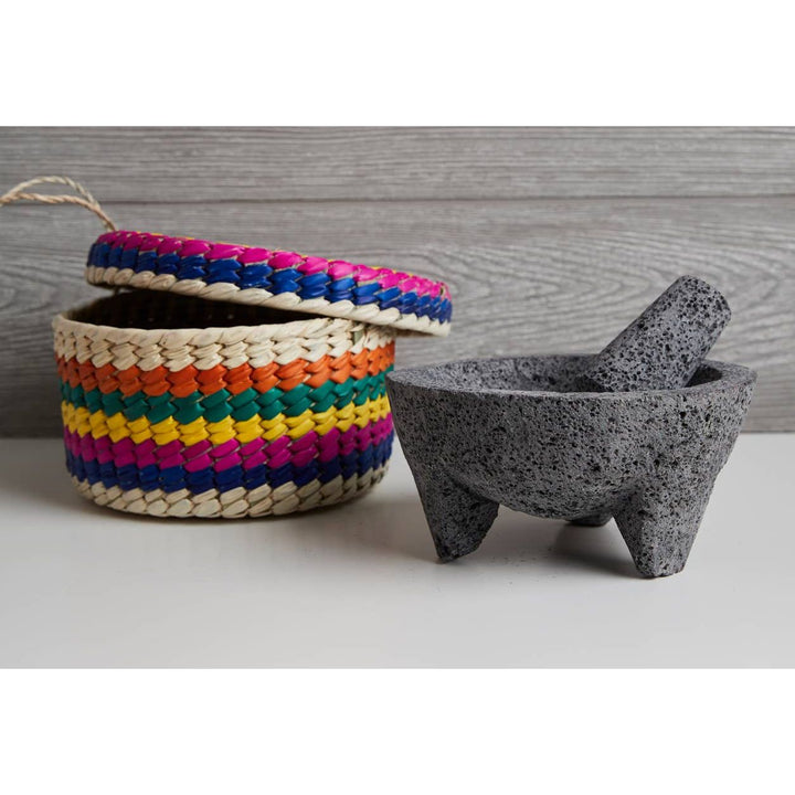 7'' Molcajete with Tortilla Basket - Something Splendid Co.