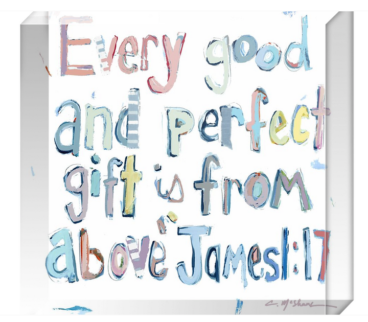 "James 1:17" acrylic shelfie