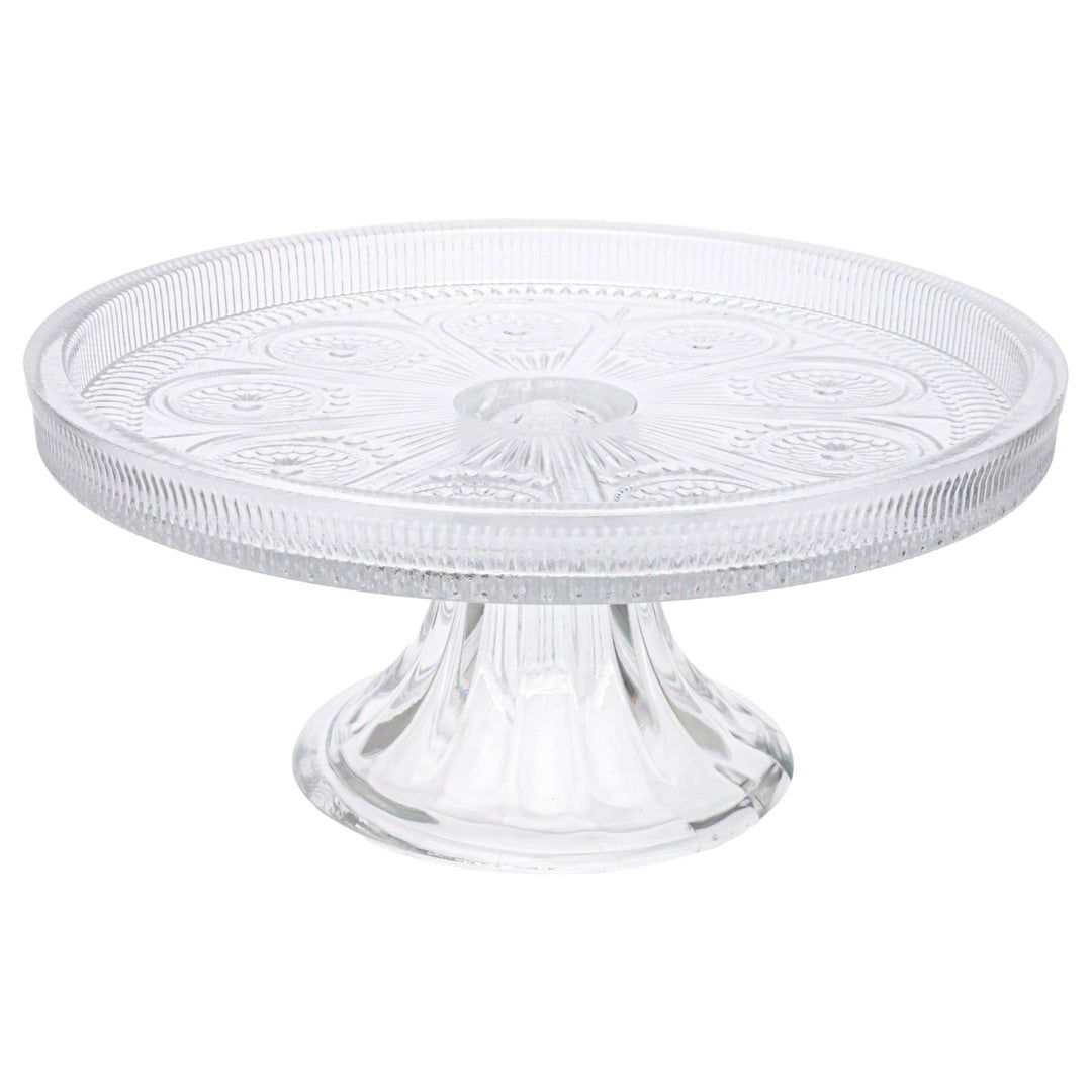 8.25" Dia Clear Codi Glass Cake Stand - Something Splendid Co.