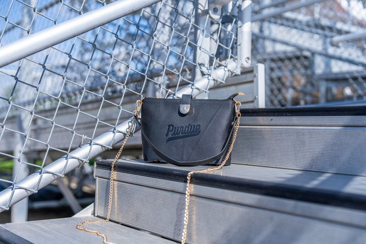 Caitie G Purdue Black Pebble Bag