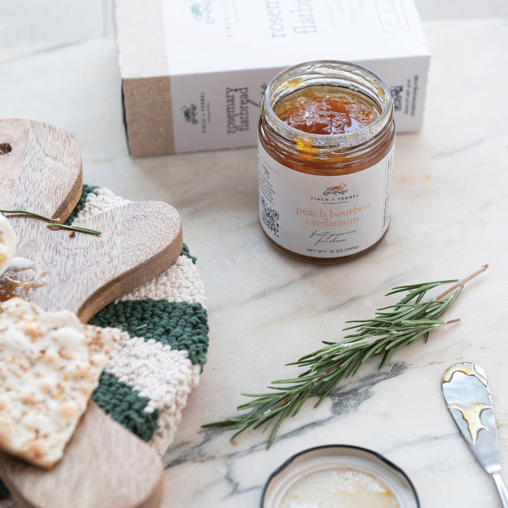 10 oz. Peach Bourbon Cardamom Fruit Preserves for Cheese, view 2
