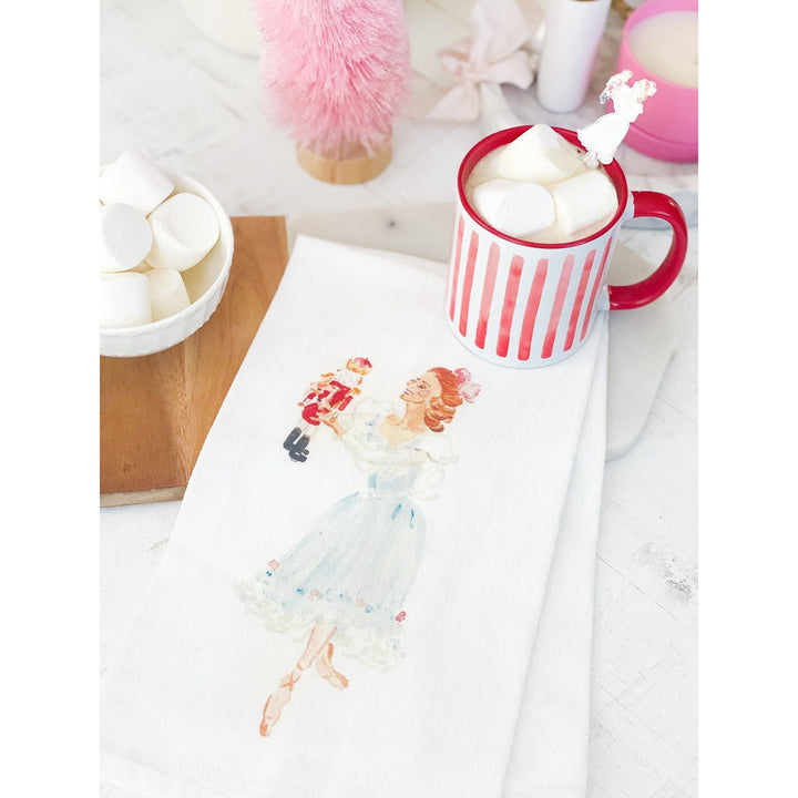 Clara Watercolor Tea Towel