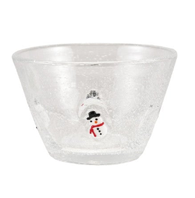 Glass Bowl with Embedded Holiday Icon, view 4