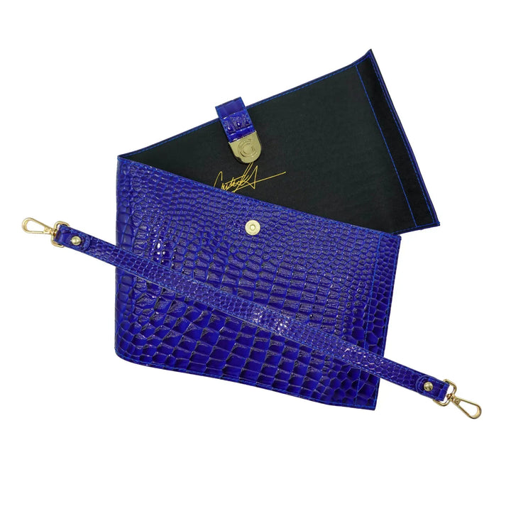 Caitie G Signature Bag - Royal Blue Alligator