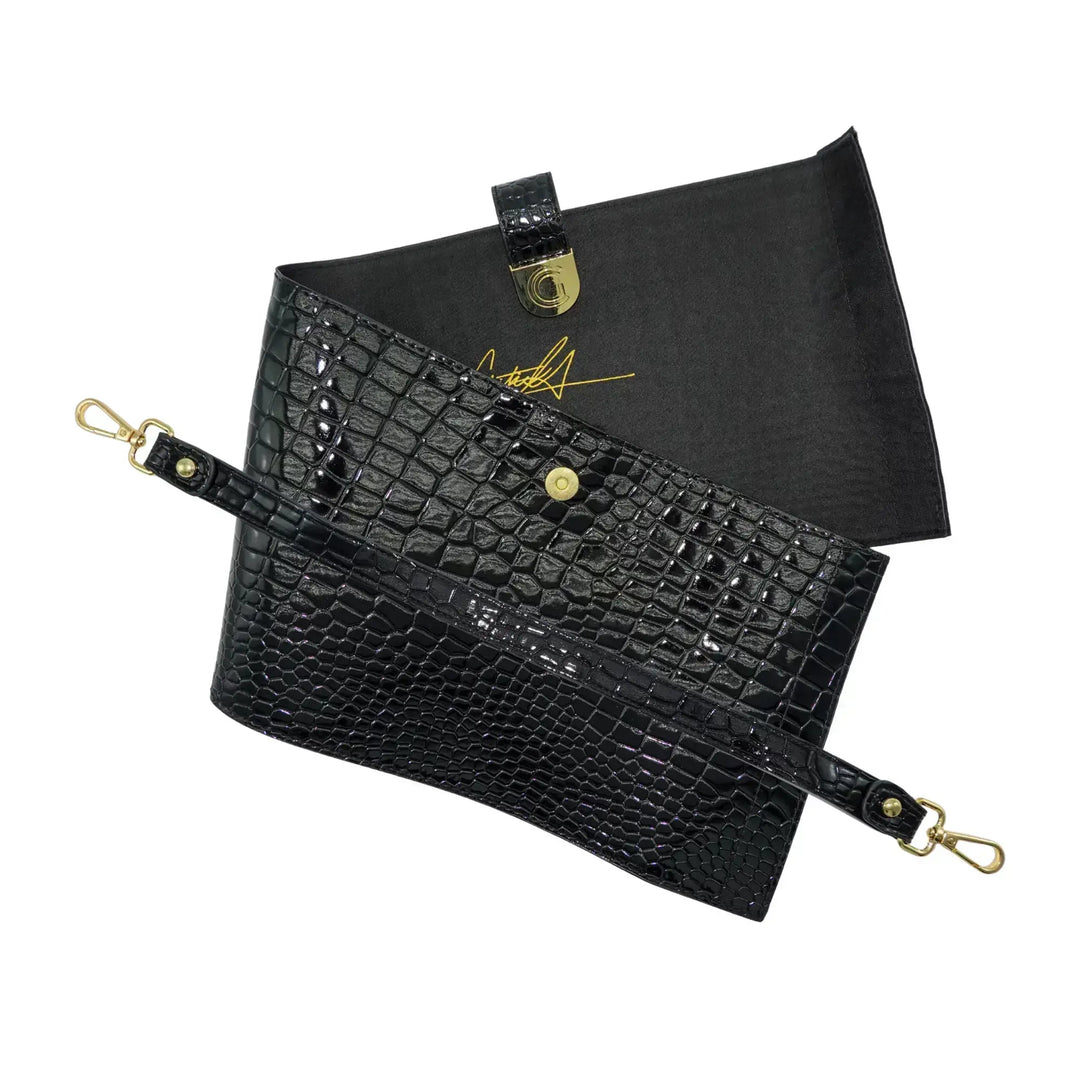 Caitie G Signature Bag - Black Alligator