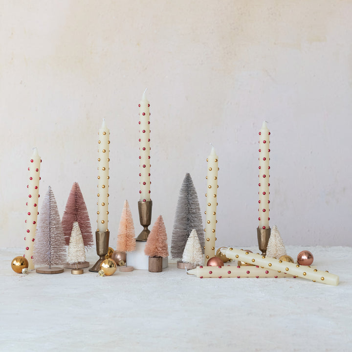 Unscented Taper Candles with 3D Dots in Box, Set of 2, view 2