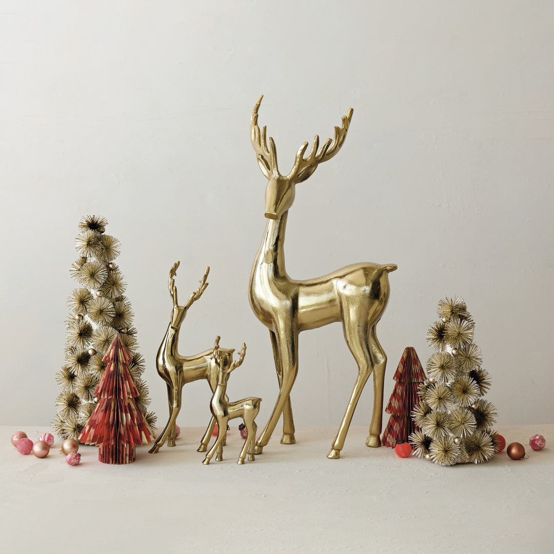 Cast Aluminum Deer, Gold Finish, view 6