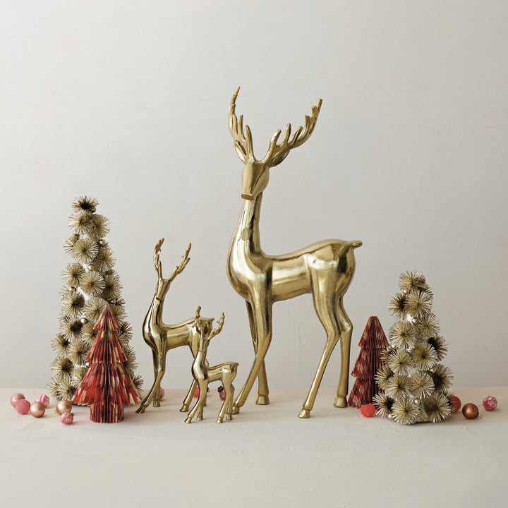 Cast Aluminum Deer, Gold Finish, view 9