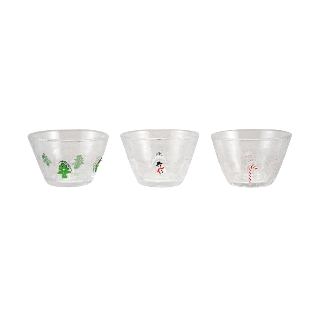 Glass Bowl with Embedded Holiday Icon, 3 Styles