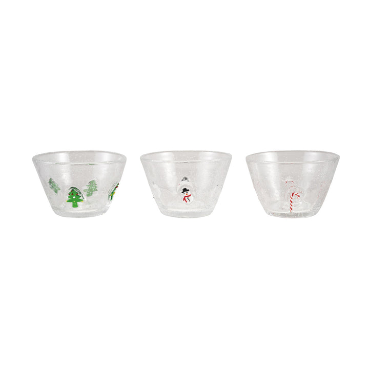 Glass Bowl with Embedded Holiday Icon, 3 Styles