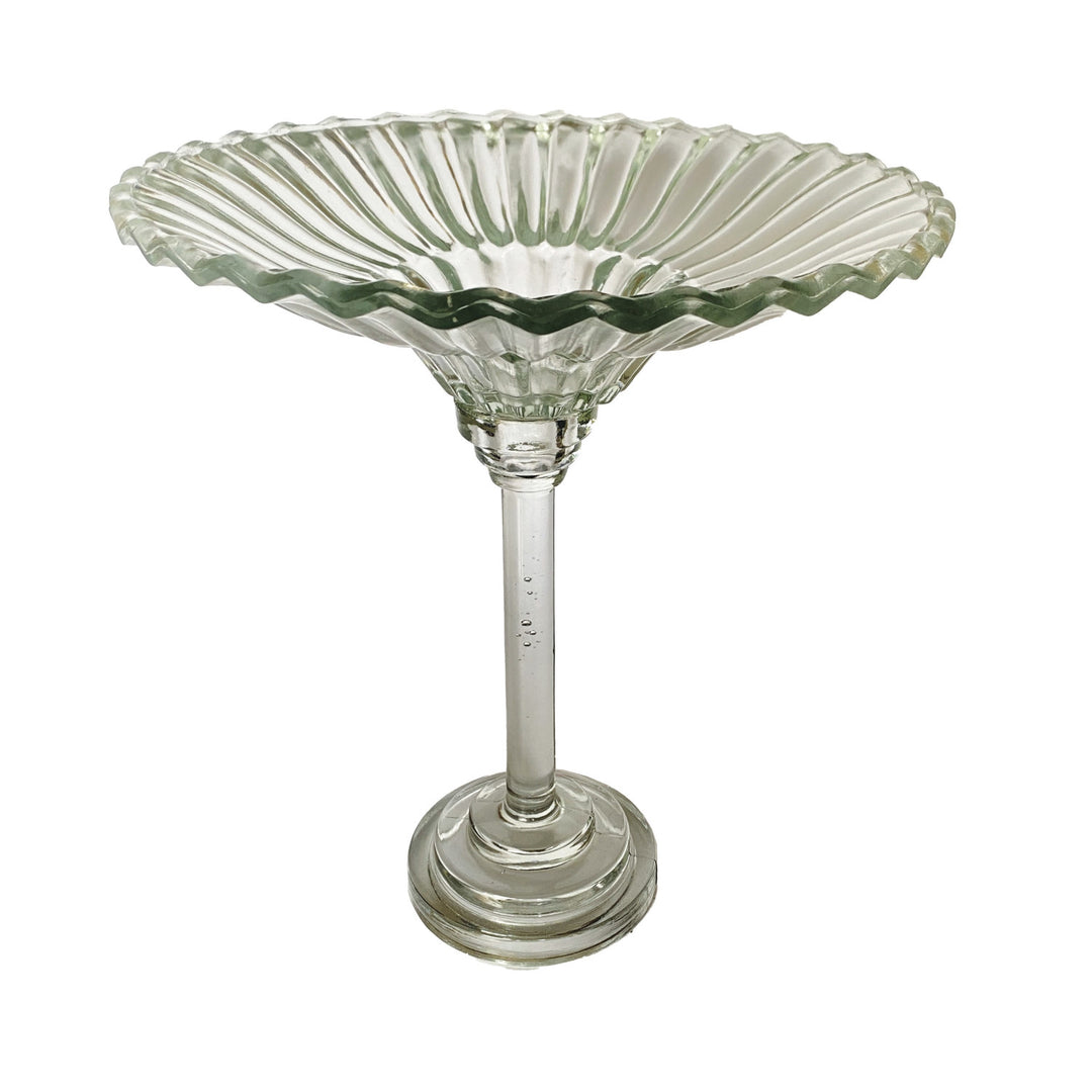 Pressed Glass Pedestal Bowl, view 3