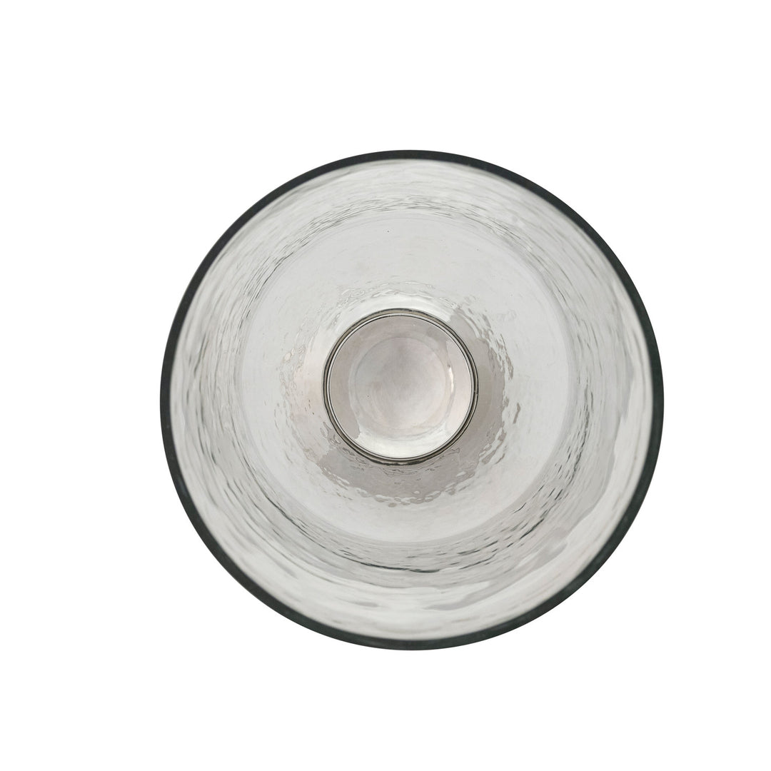 Glass Hurricane with Cast Aluminum Base, KD (Holds 2-1/2" Pillar), view 4