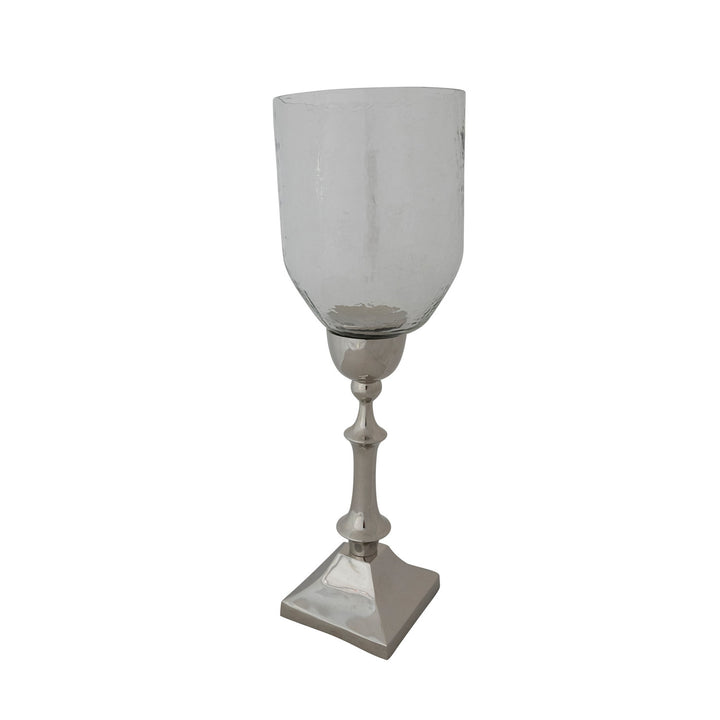 Glass Hurricane with Cast Aluminum Base, KD (Holds 2-1/2" Pillar), view 7