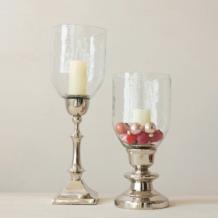 Glass Hurricane with Cast Aluminum Base, KD (Holds 2-1/2" Pillar), view 9