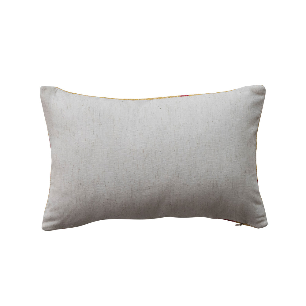 Cotton Embroidered Lumbar Pillow with Star Pattern "I Hope You Get As Lit...", view 2