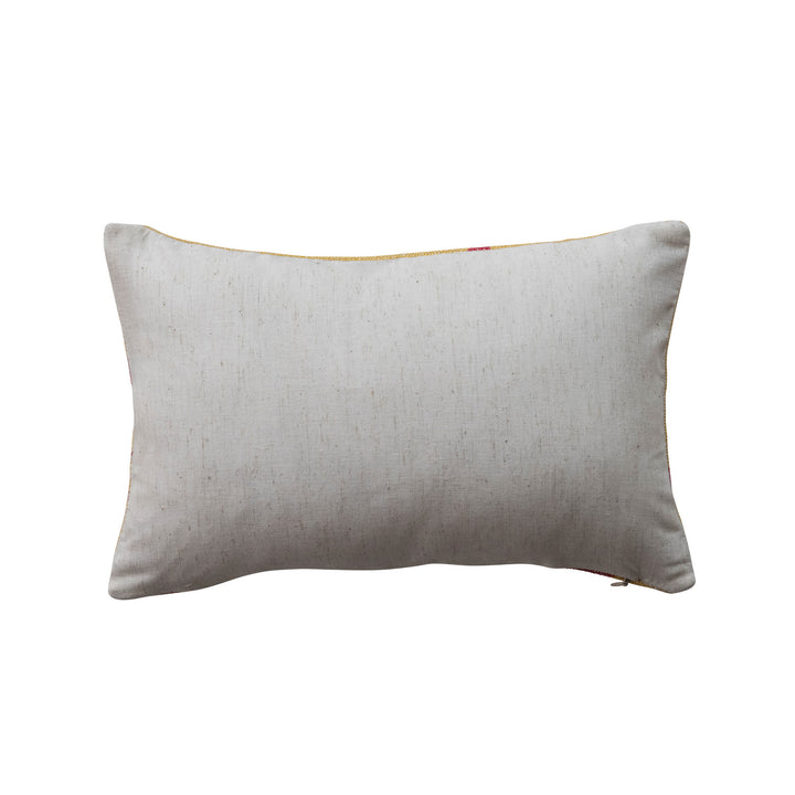 Cotton Embroidered Lumbar Pillow with Star Pattern "I Hope You Get As Lit...", view 2