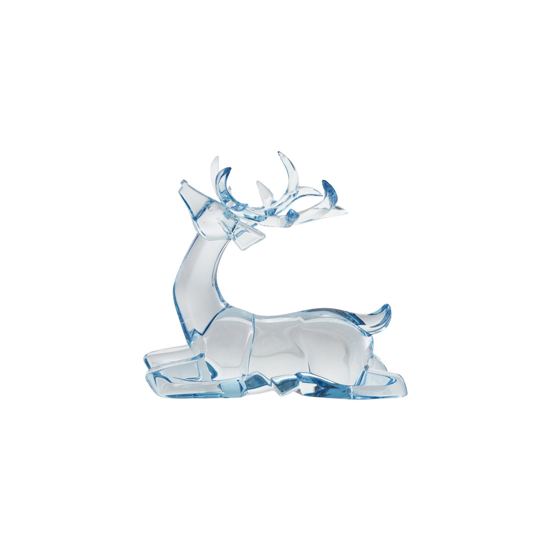 Acrylic Sitting Deer, Blue