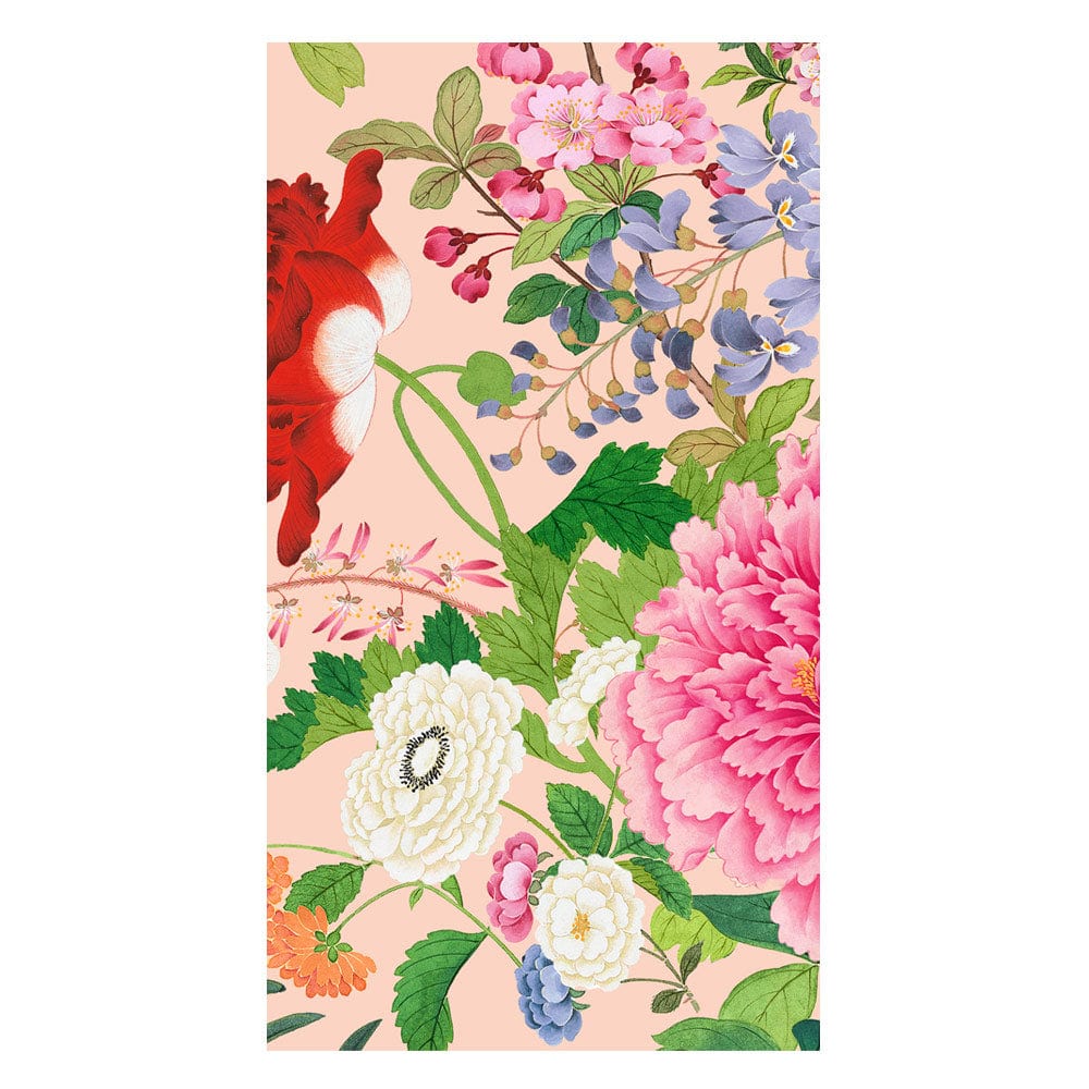 A Profusion of Flowers 2 Shell Pink Guest Towels - Something Splendid Co.