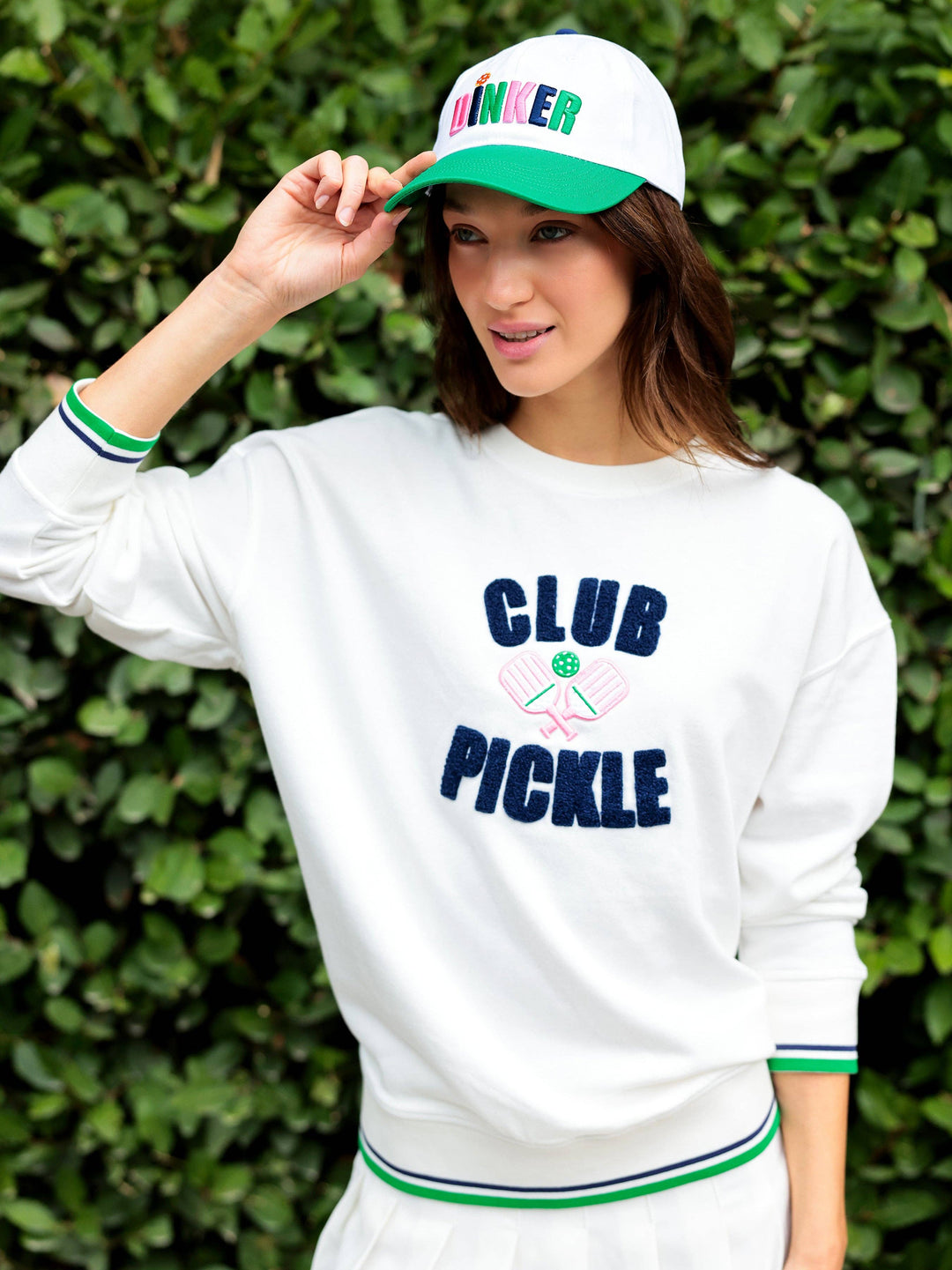 "CLUB PICKLE" SWEATSHIRT, IVORY