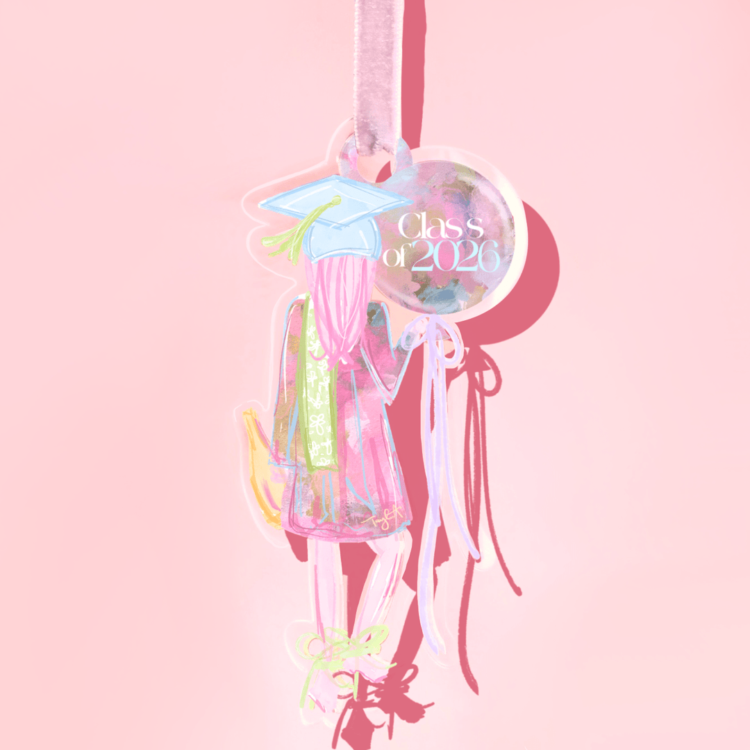 Acrylic Graduation Girl Ornament / Bottle Charm - Something Splendid Co.