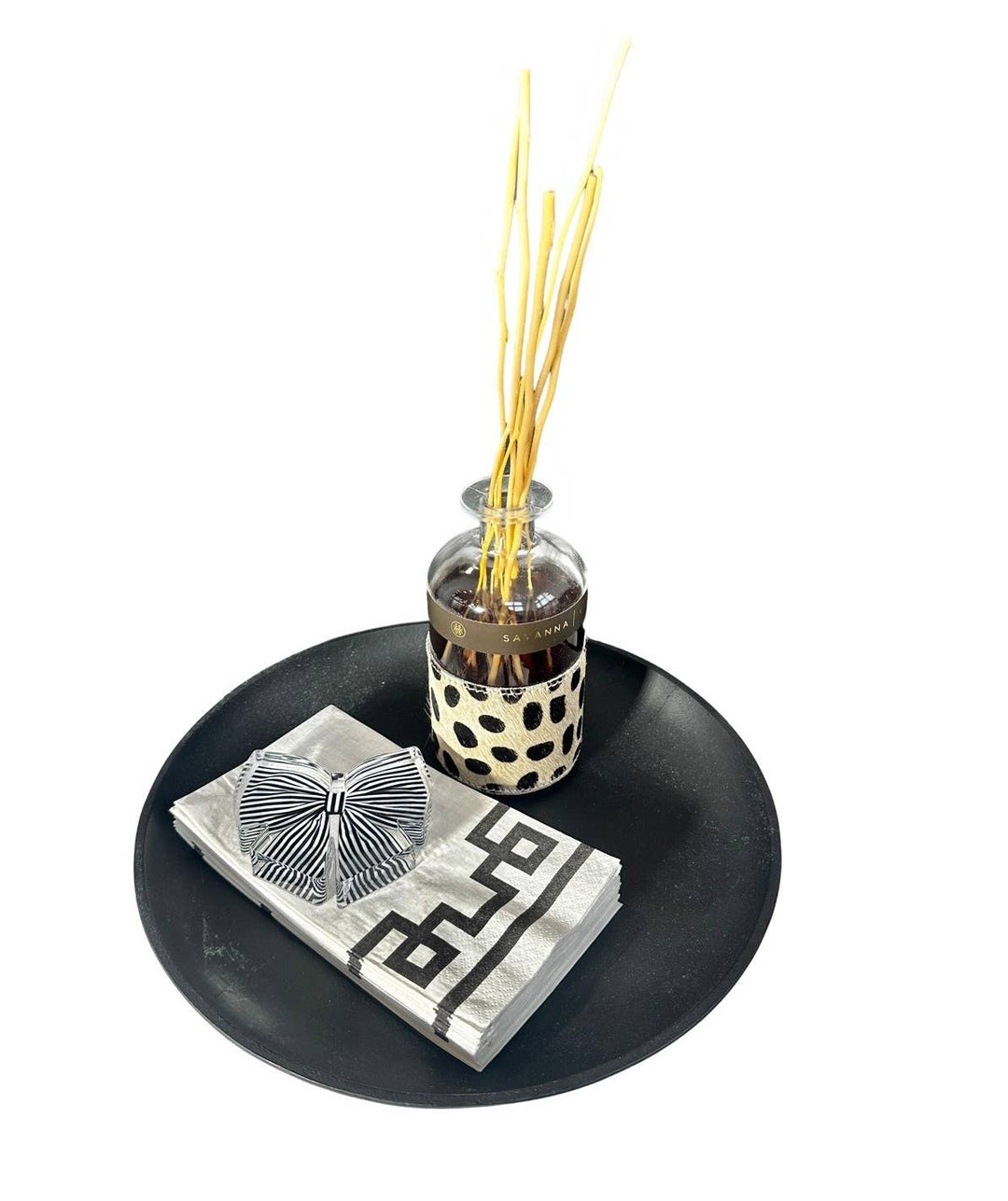 Acrylic Napkin Weight, Black Bow - Something Splendid Co.