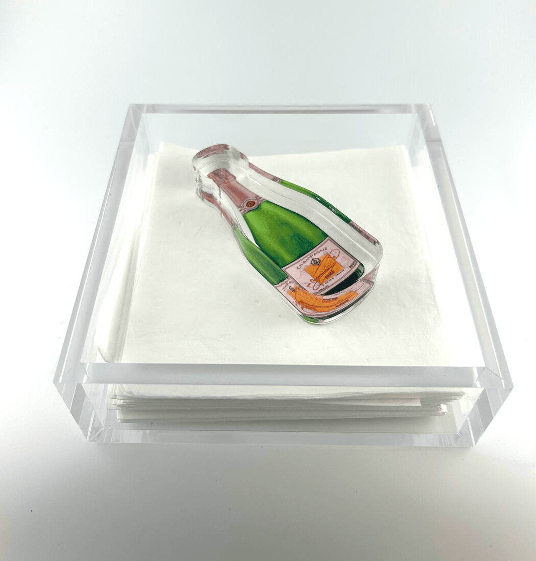 Acrylic Napkin Weight, Bubbles Champagne - Something Splendid Co.