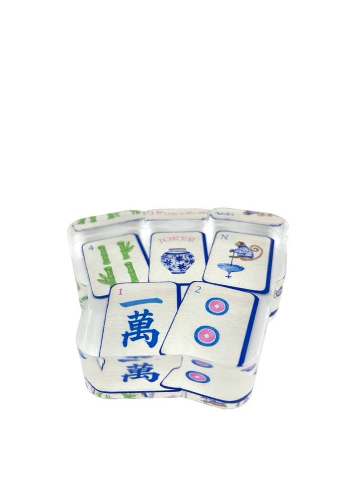 Acrylic Napkin Weight, Preppy Mahjong - Something Splendid Co.