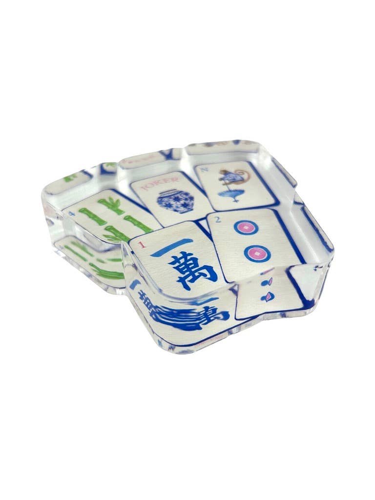 Acrylic Napkin Weight, Preppy Mahjong - Something Splendid Co.