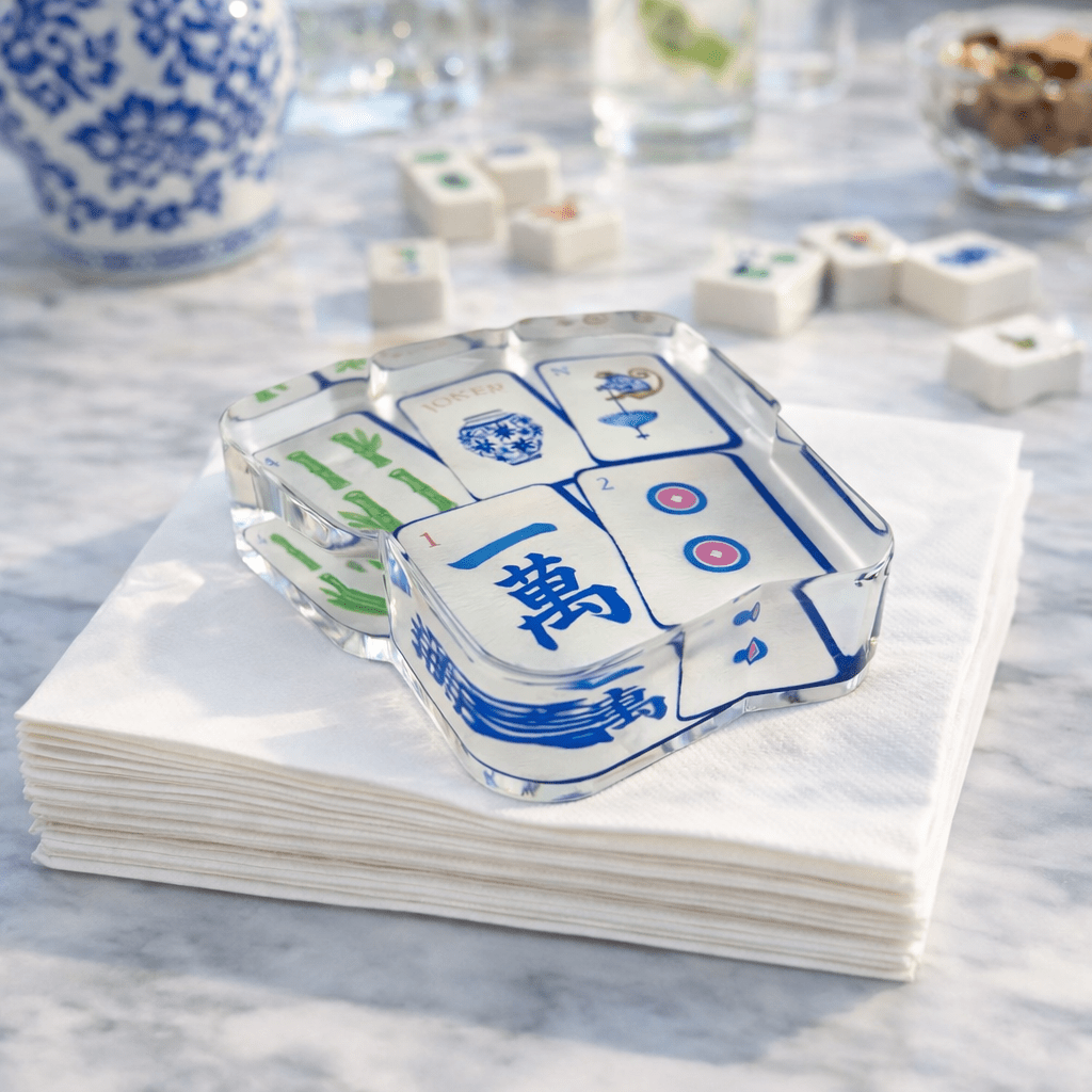 Acrylic Napkin Weight, Preppy Mahjong - Something Splendid Co.