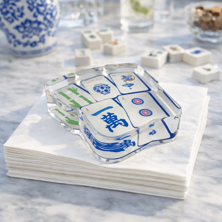Acrylic Napkin Weight, Preppy Mahjong - Something Splendid Co.