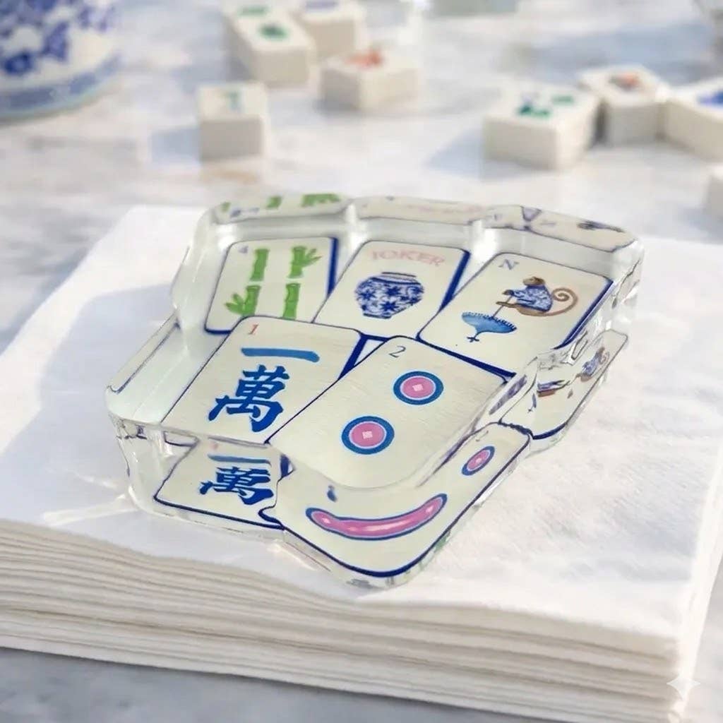 Acrylic Napkin Weight, Preppy Mahjong - Something Splendid Co.