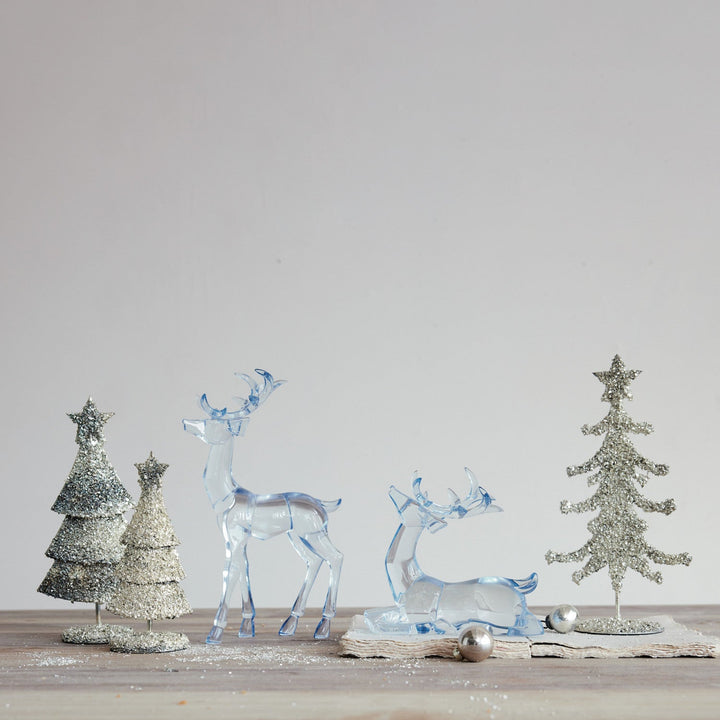 Acrylic Sitting Deer, Blue - Something Splendid Co.