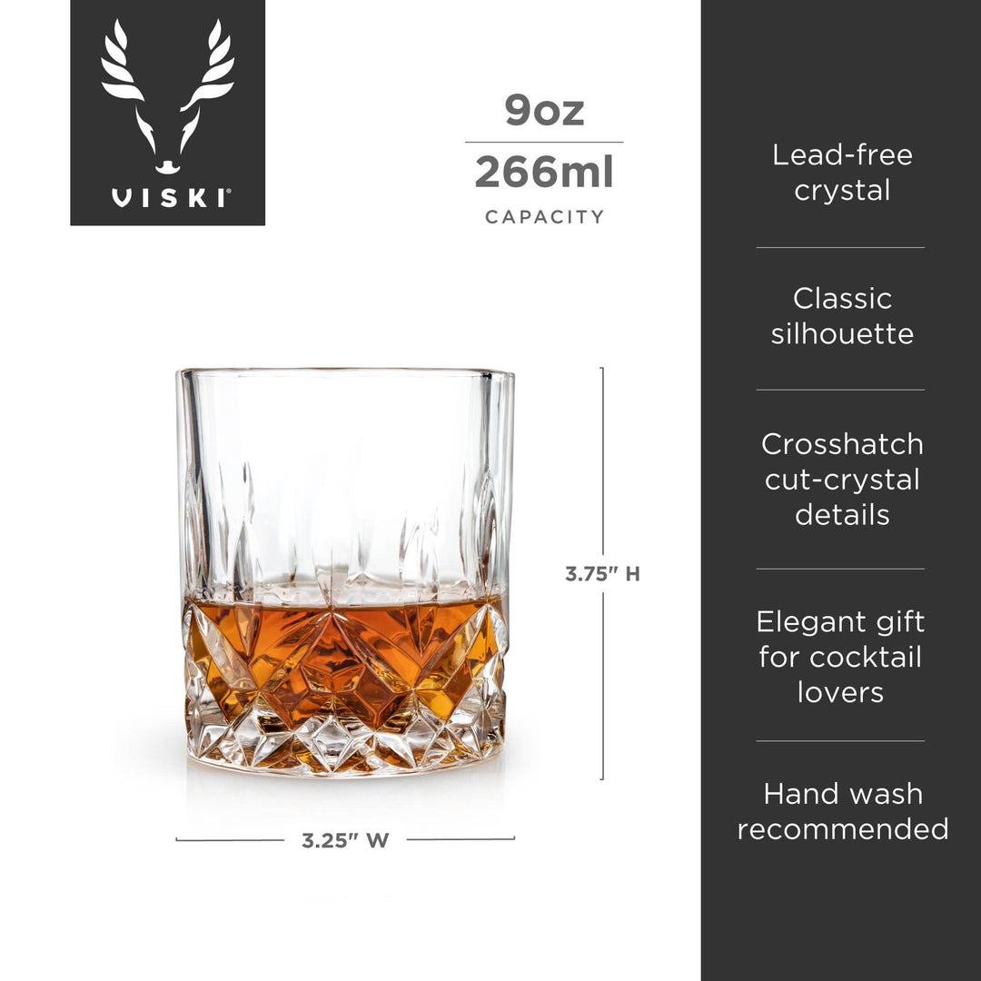 Admiral™ Vintage Style Crystal Tumblers Set of 4 - Something Splendid Co.