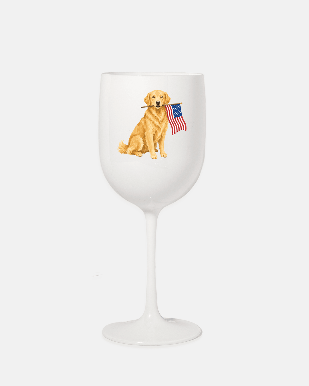 All American Pup Wine Glass - White - Something Splendid Co.