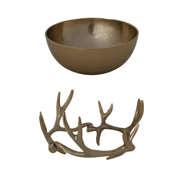 Antler Serving Stand with Removable Bowl, Set of 2 - Something Splendid Co.