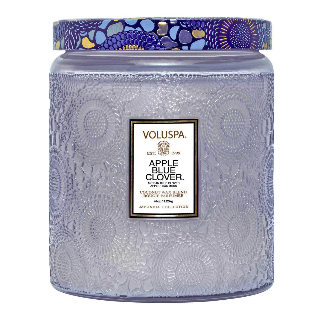 Apple Blue Clover 44oz Luxe Jar Candle - Something Splendid Co.