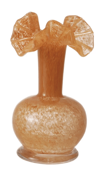 Art Glass Vase with Ruffle, 3 Colors - Something Splendid Co.