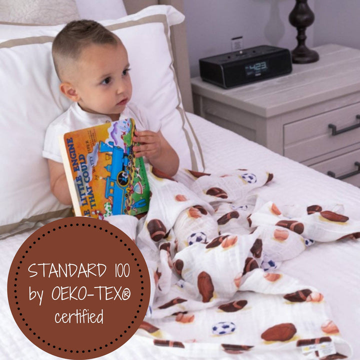 Baby Muslin Swaddle Blanket 47x47 Go Sports! - Something Splendid Co.