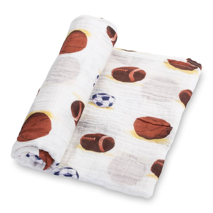 Baby Muslin Swaddle Blanket 47x47 Go Sports! - Something Splendid Co.