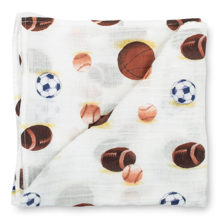 Baby Muslin Swaddle Blanket 47x47 Go Sports! - Something Splendid Co.