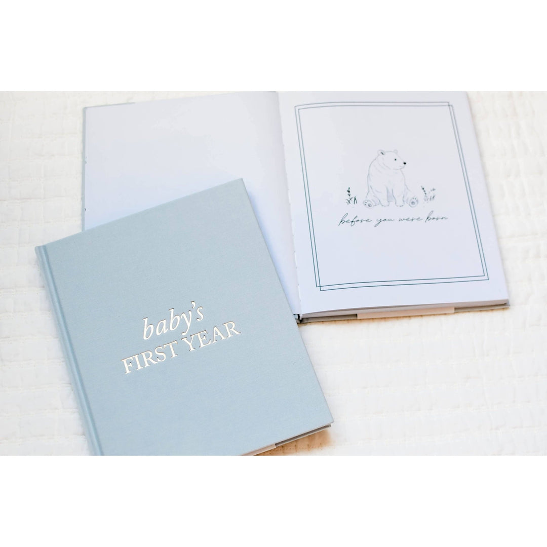 Baby's First Year Memory Book & Photo Album | Sky Blue - Something Splendid Co.