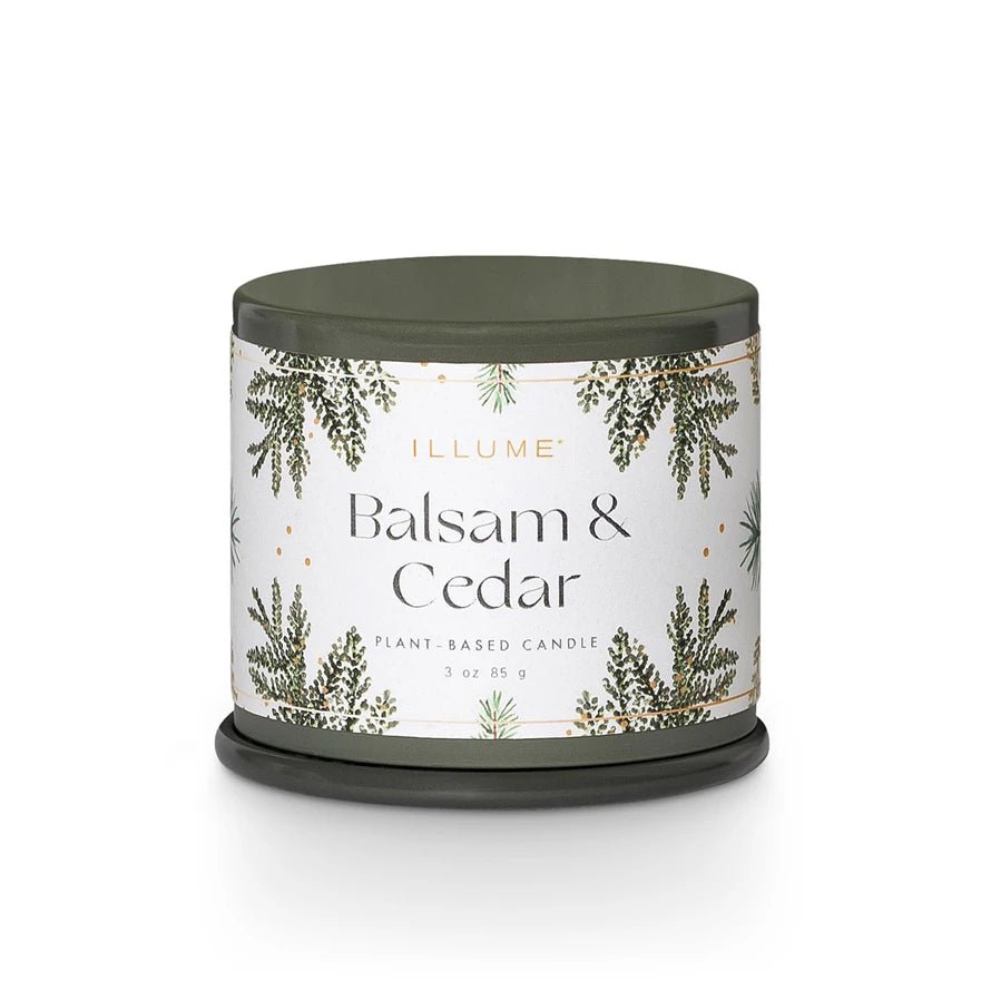 Balsam & Cedar Demi Vanity Tin Candle - Something Splendid Co.